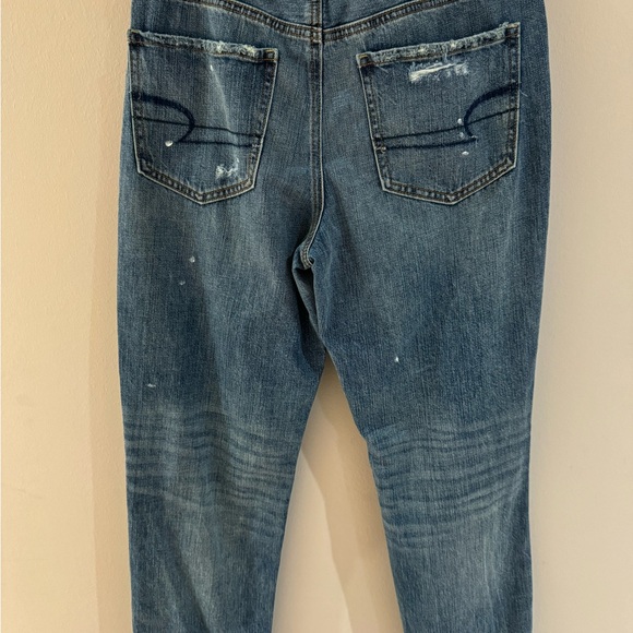 American Eagle Distressed High Rise Tomgirl Jeans - Picture 2 of 9